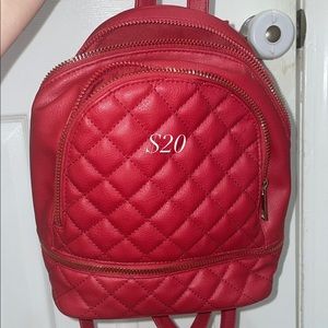 Small red backpack